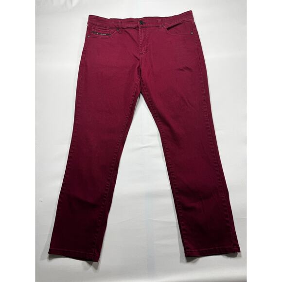 G-Fried Denim Men's Slim Fit Straight Leg Red Denim Jeans - Size 38x32 (40x30.5) - Picture 1 of 5
